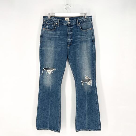 Citizens of Humanity Libby Relaxed Bootcut Jeans Women’s Size 33 Distressed - Picture 2 of 9